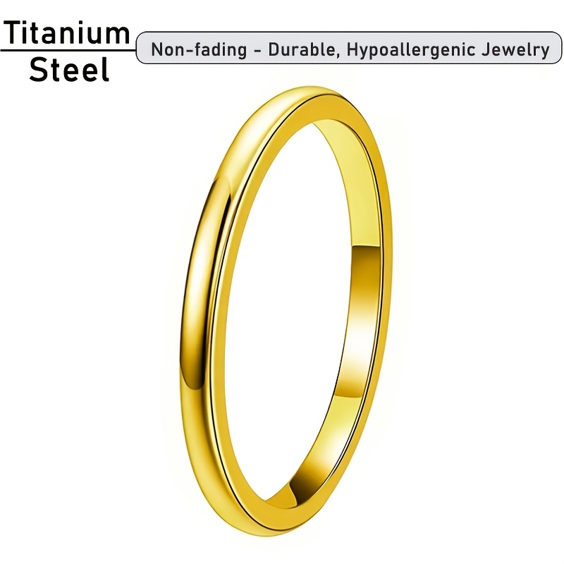 Women's 18K Golden Plated Engagement Wedding Band Ring